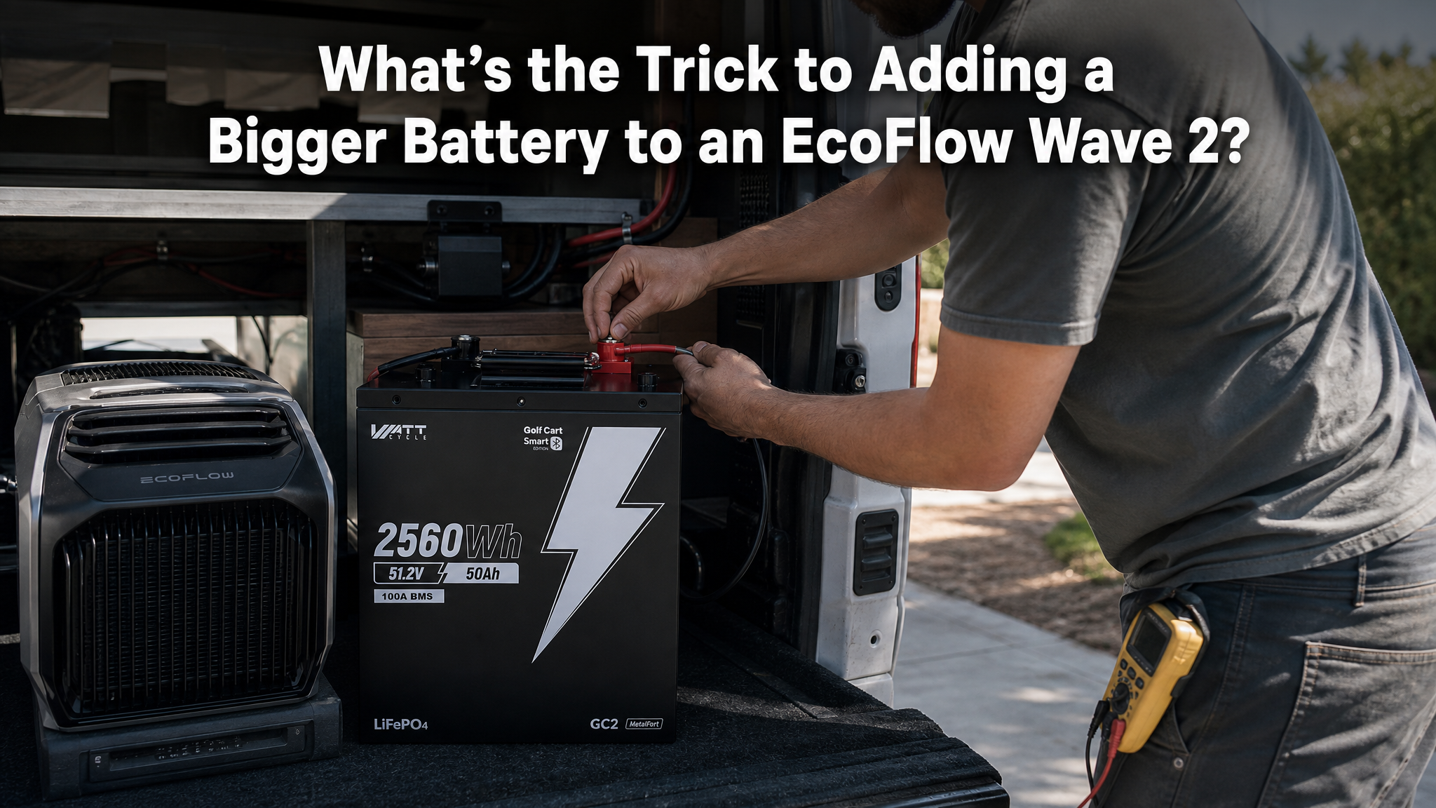 What's the Trick to Adding a Bigger Battery to an EcoFlow Wave 2