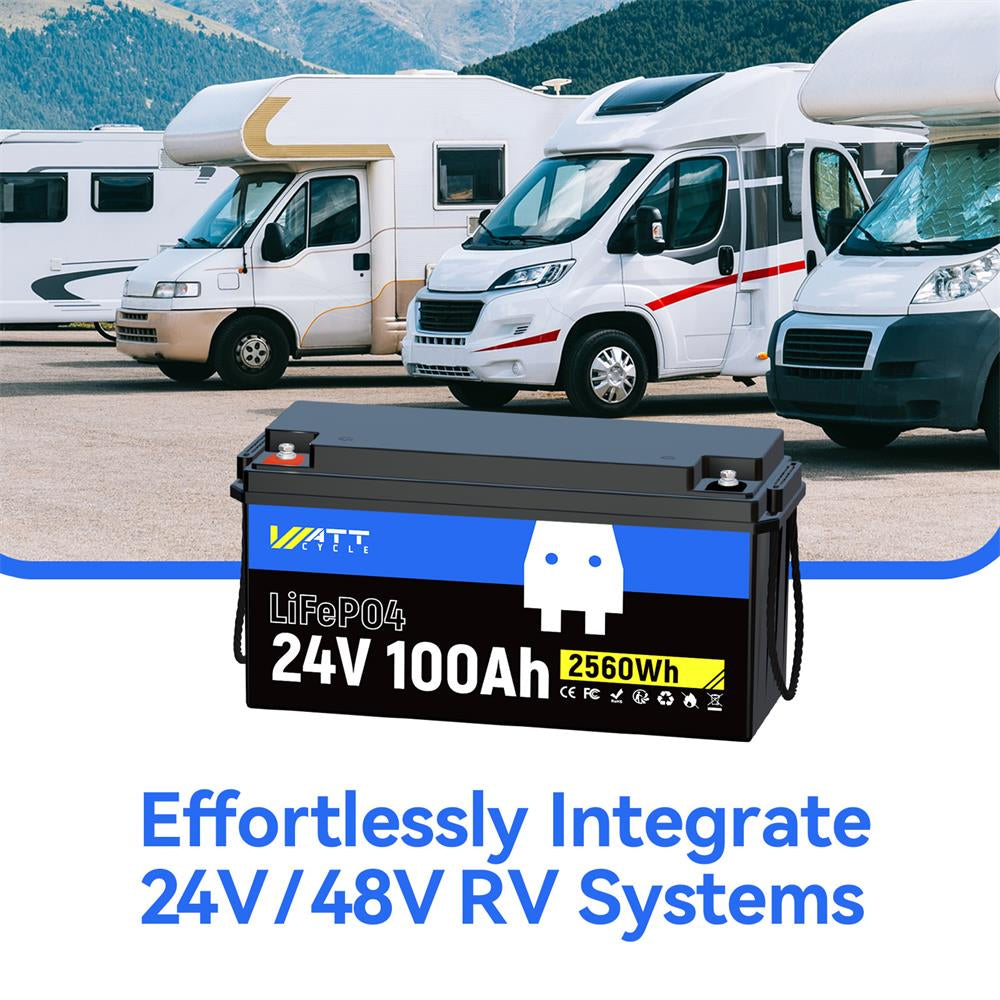 24V 100Ah LiFePO4 Battery Kit