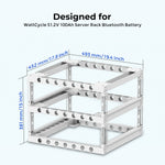 ⚡️Upgrade V2⚡️ Seismic Stackable 2-Tier Modular Battery Cabinet for Rack-Mounted Batteries