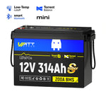 WattCycle 12V 314Ah Mini Super Powerhouse LiFePO4 Battery | 3A Active Balancer | Serviceable Case | Bluetooth & Low-Temp Protection