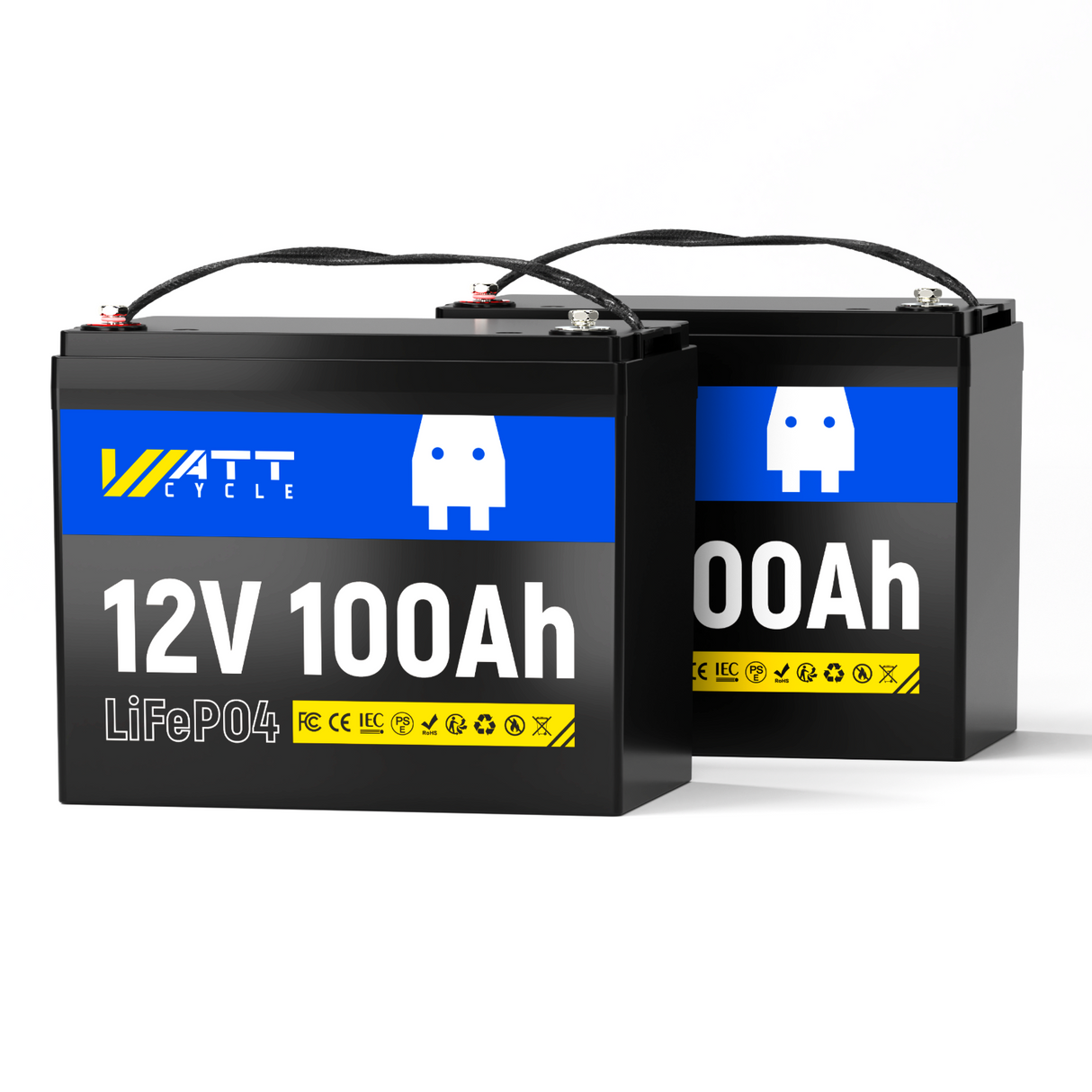 ⚡️Final Price: $155.99⚡️ Wattcycle 12V 100Ah Group 24 LiFePO4 Battery for RV Solar, Trolling Motor & Off Grid