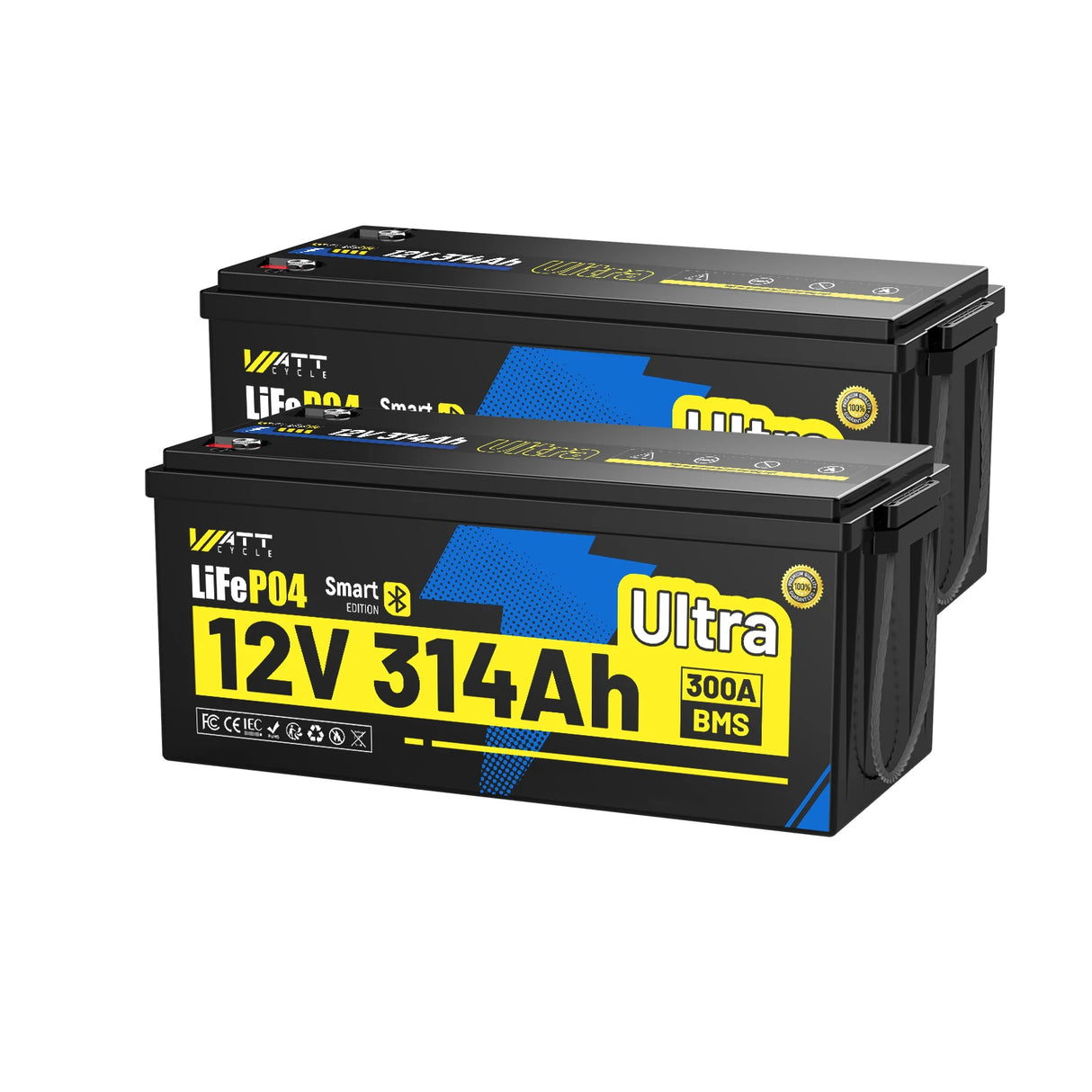 Wattcycle 12V 314Ah Mini LiFePO4 Deep Cycle Battery