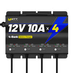 WattCycle 12V 10A 4 Bank Lithium/AGM/Lead Marine Waterproof Battery Charger