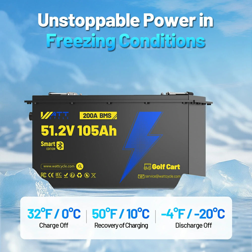 48V 105Ah Golf Cart Battery with Bluetooth Kit