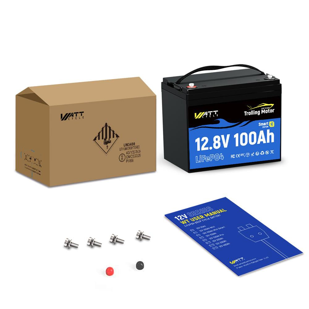 12V 100Ah LiFePO4 Battery for Trolling Motors Kit