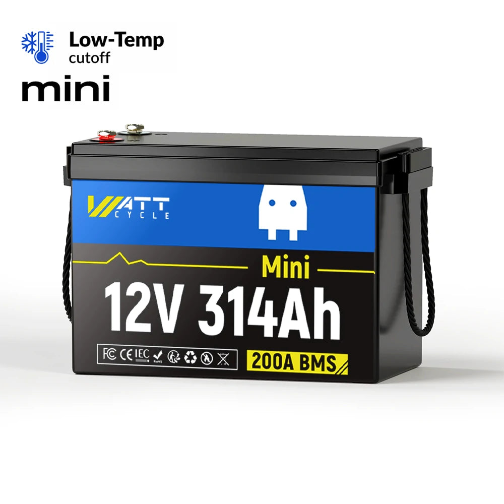 Wattcycle 12V 314Ah Mini LiFePO4 Deep Cycle Battery