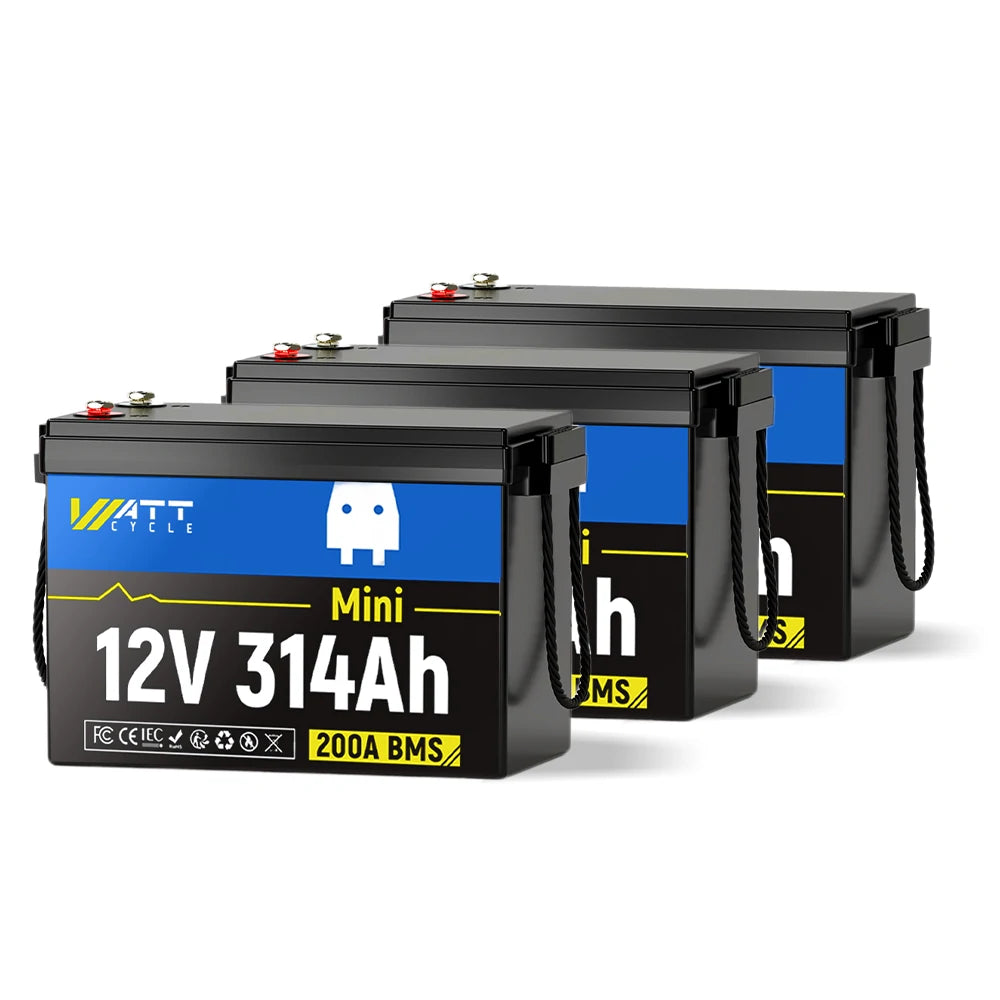 Wattcycle 12V 314Ah Mini LiFePO4 Deep Cycle Battery