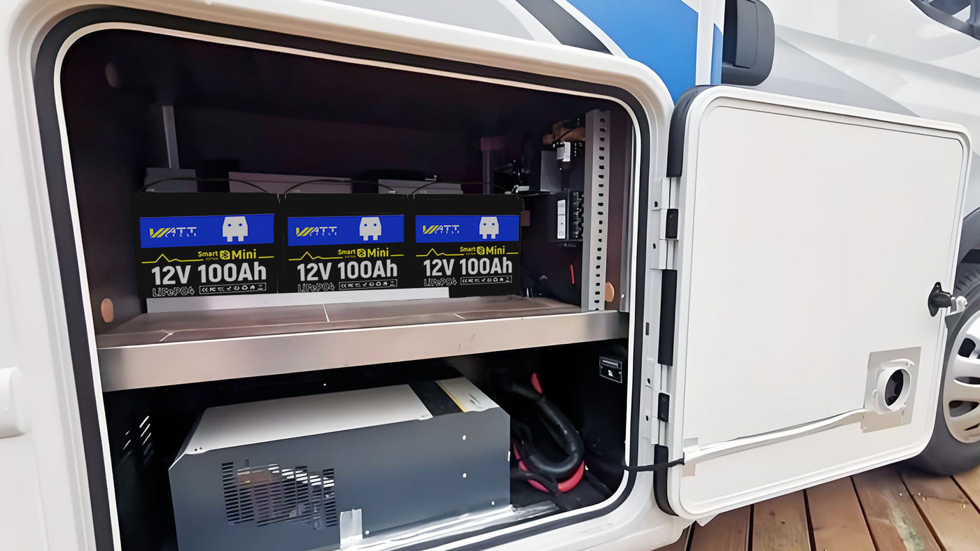 wattcycle 12v 100Ah lithium battery bank