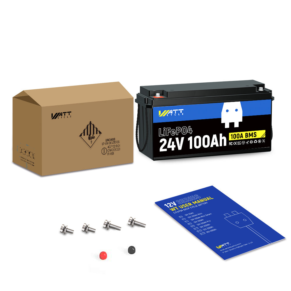 24V 100Ah LiFePO4 Battery Kit