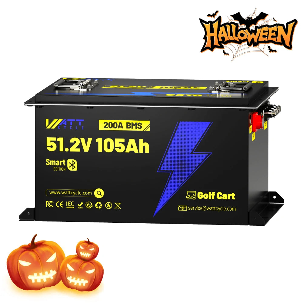 【🎃Halloween Treat】48V 105Ah 200A BMS Golf Cart Battery with Bluetooth