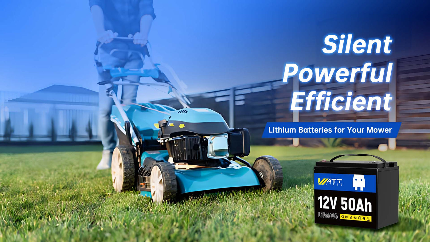 wattcycle 12v 50ah LiFePO4 battery for your mowers