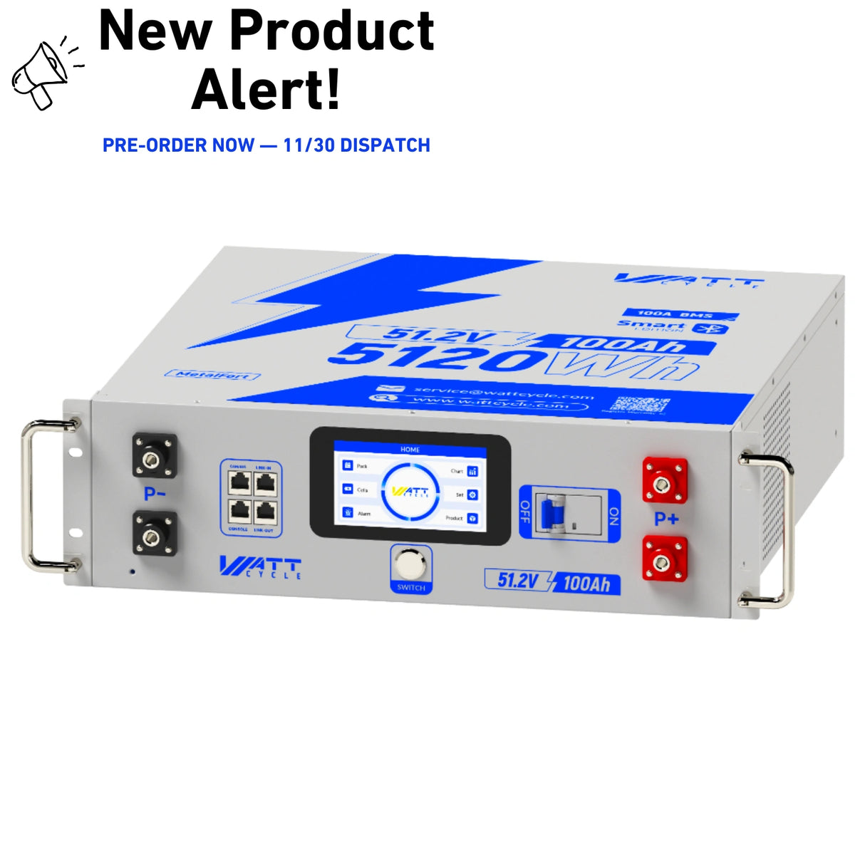 wattcycle Server_Rack_48V_51.2V_100Ah_LiFePO