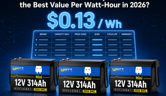 WattCycle LiFePO4 battery the best value