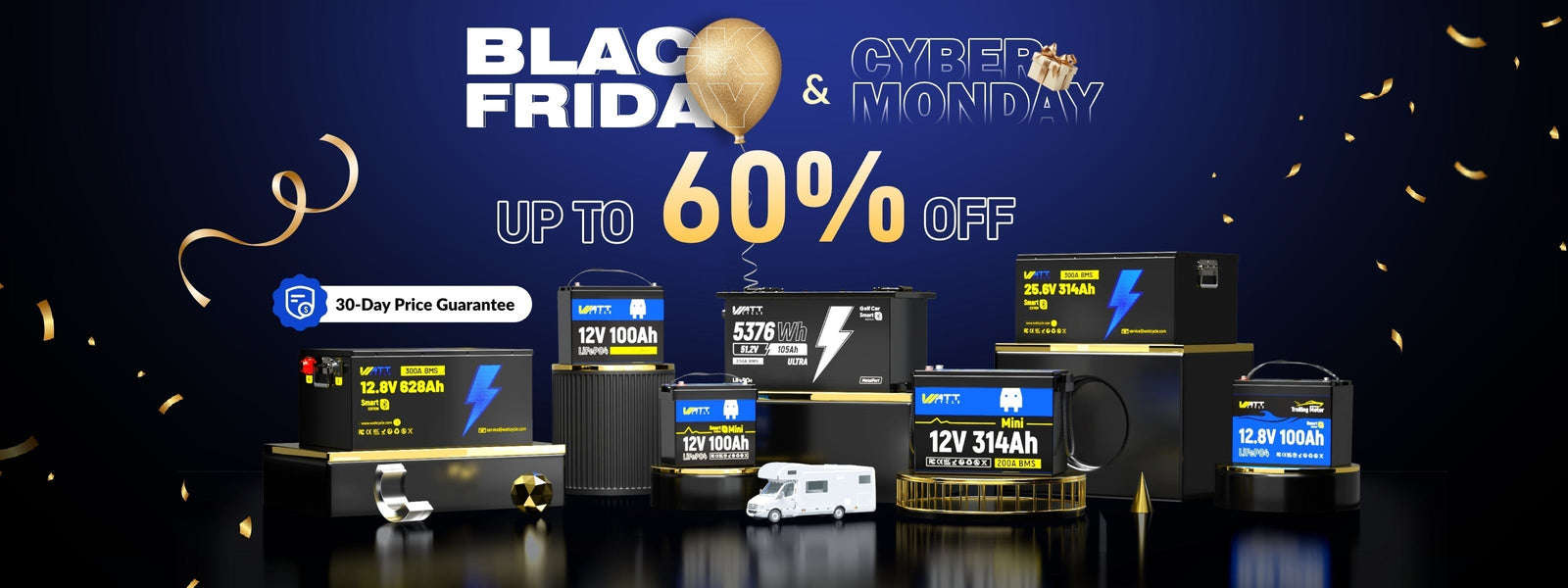 Cyber Monday Sale Extended WattCycle LiFePO4 Battery Save up to $1,000 Off