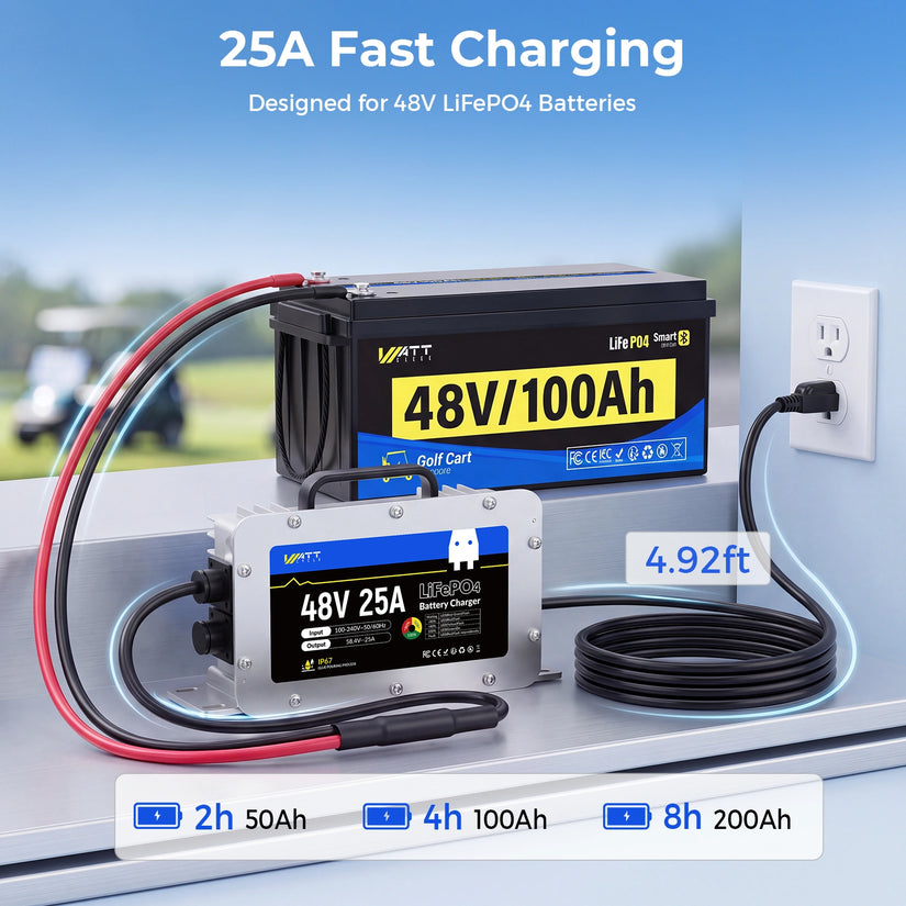 48V(58.4V) 25A Aluminum Shell LiFePO4 Battery Charger
