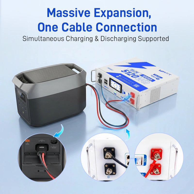 ✅ WattCycle First-to-Market: WattLINK - EcoFlow Delta 2/3 Series PPS Expansion Adapter Cable (M8 to XT150-Style)