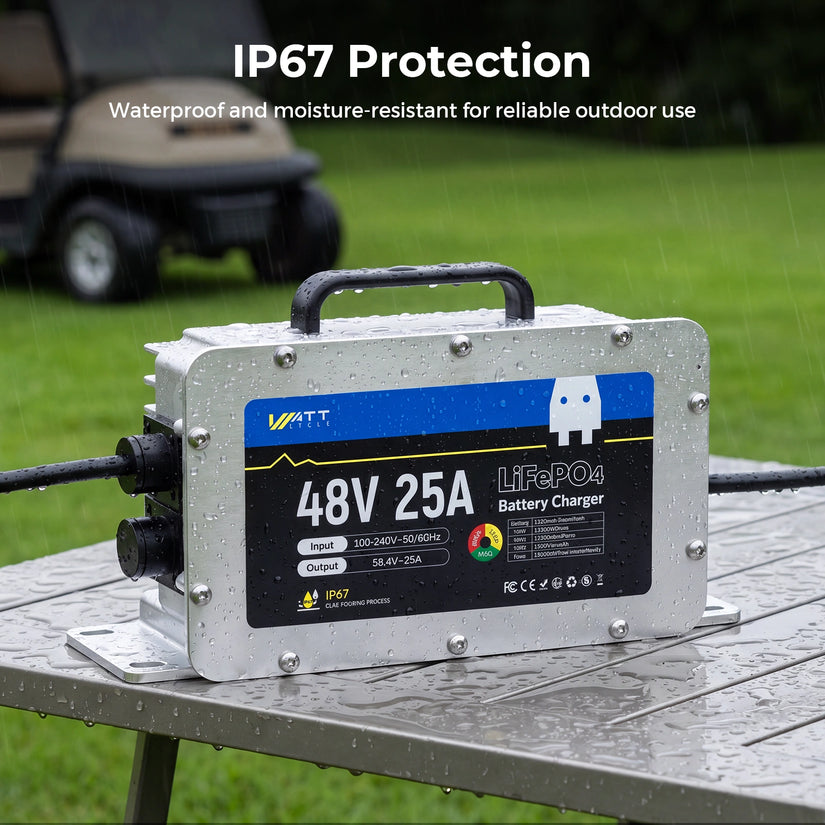 48V(58.4V) 25A Aluminum Shell LiFePO4 Battery Charger