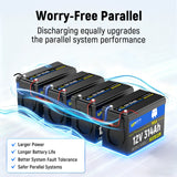 [Bluetooth-Free Version] Wattcycle 12V 314Ah Mini LiFePO4 Deep Cycle Battery