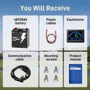 ⚡️Early Prime Day Price: $449⚡️ WattCycle 48V 50Ah Lithium Battery for Golf Cart & Lawn Mower