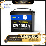 Wattcycle 12V 100Ah Mini Bluetooth LiFePO4 Battery Group 22NF Lightweight Compact Power