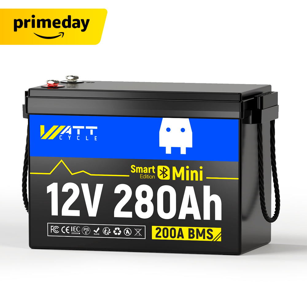 【⏰Prime Day】12V 280Ah MINI LiFePO4 Battery with Bluetooth