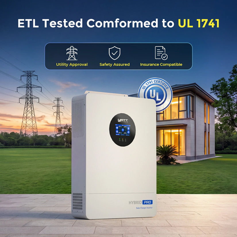 ⚡️Pre order: Ships Nov 25⚡️WattCycle V2 48V 12kW All-in-one Split Phase Hybrid Inverter - UL1741, 120/240V, 24kW Dual MPPT, 250A Charger, Wi-Fi