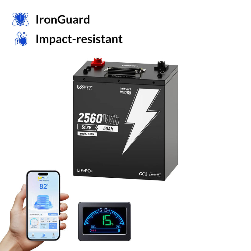 WattCycle 48V 50Ah GC2 Lithium Battery