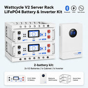 Wattcycle V2 48V 100Ah Server Rack Lithium Battery and 12kW Split Phase Solar Inverter Bundle Kit