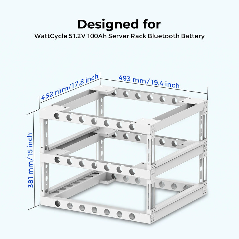 ⚡️Upgrade V2⚡️ Seismic Stackable 2-Tier Modular Battery Cabinet for Rack-Mounted Batteries