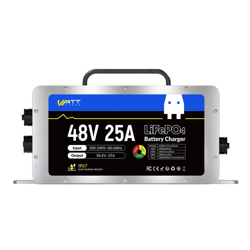 48V(58.4V) 25A Aluminum Shell LiFePO4 Battery Charger