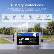 24V 40A LiFePO4 Battery Charger