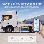 WattCycle 24V 314Ah Dual-Purpose LiFePO4 Battery for Heavy-Duty Vehicles With Bluetooth & Self-Heating