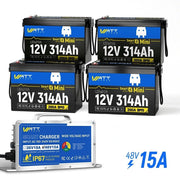 WattCycle 12V 314Ah Mini Bluetooth Lithium Deep Cycle Battery