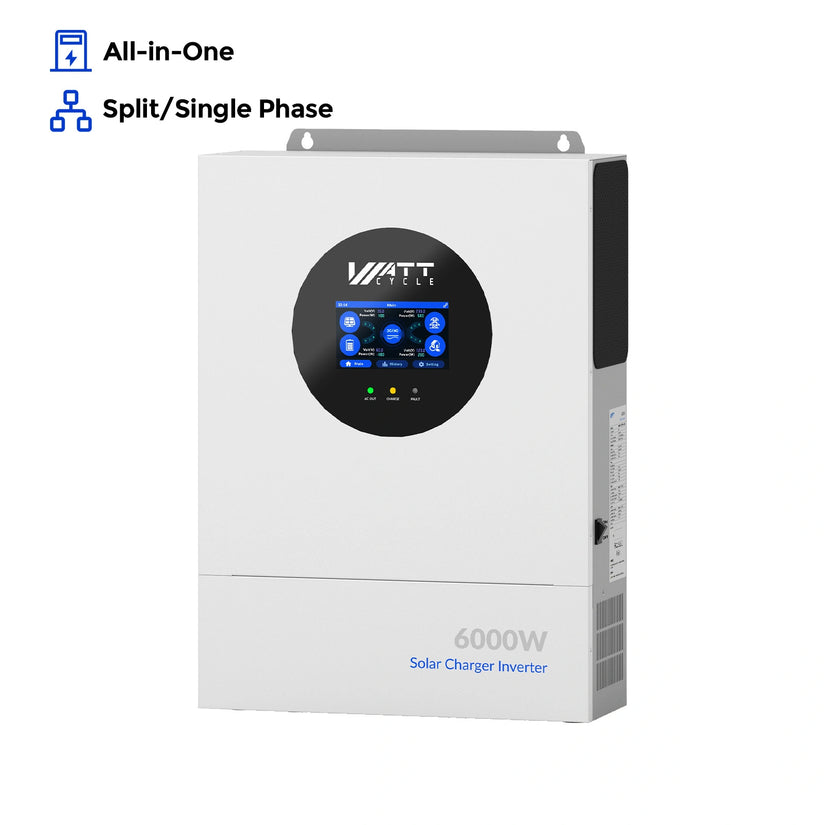 WattCycle 6kW 48V Off-Grid Solar Hybrid Split-Phase Inverte