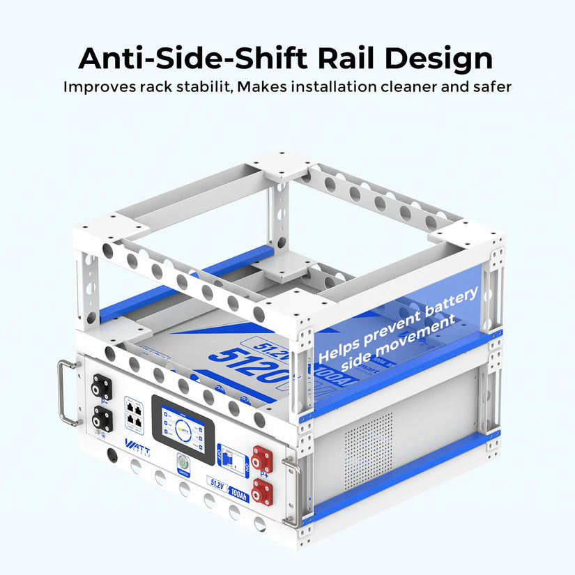 ⚡️Upgrade V2⚡️ Seismic Stackable 2-Tier Modular Battery Cabinet for Rack-Mounted Batteries