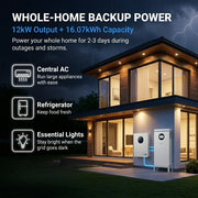 WattCycle Storm-Ready Whole-Home Backup Power Kit — 48V 12kW Hybrid Inverter + 48V 314Ah 16kWh Battery