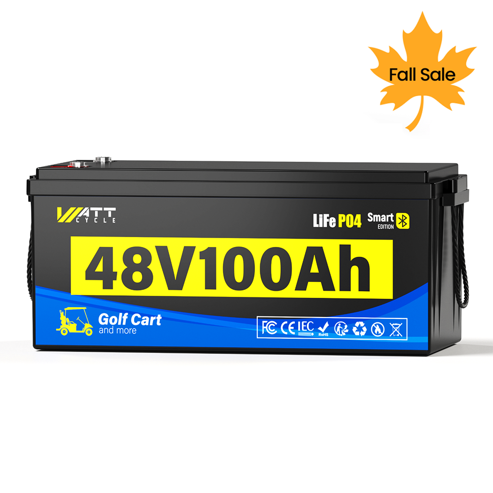 【🍂Autumn Deals】48V 100Ah Golf Cart Battery with Bluetooth