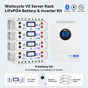 ⚡️Flash Sale⚡️V2.5 WattCycle 48V 100Ah Server Rack Bluetooth LiFePO₄ Battery – Active Balancing | LCD | Smart Comms