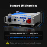 【Automatic $50 OFF/PACK】48V (51.2V) 100Ah 3U Server Rack LiFePO4 Battery