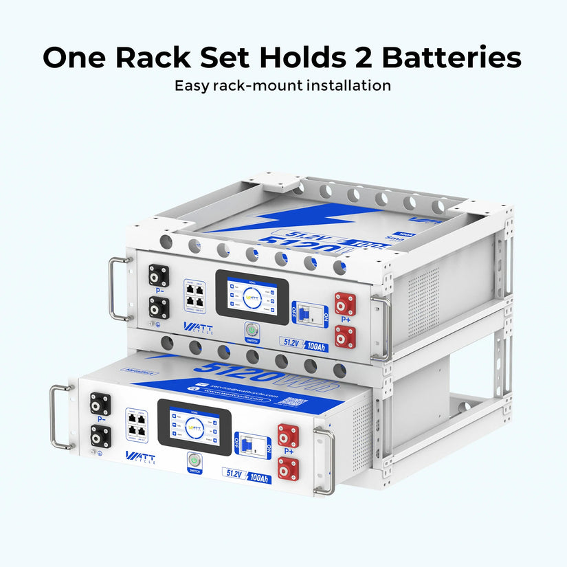 ⚡️Upgrade V2⚡️ Seismic Stackable 2-Tier Modular Battery Cabinet for Rack-Mounted Batteries