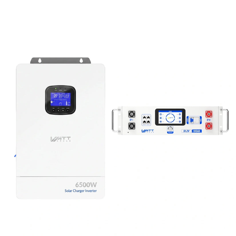 WattCycle 6500W 48V Hybrid Single-Phase Solar Inverter Charger | 9000W Dual MPPT