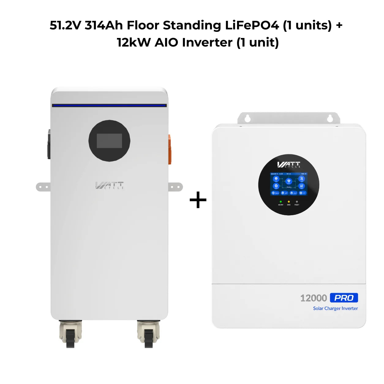Kit de energía de respaldo para toda la casa WattCycle Storm-Ready: sistemas todo en uno de 5.12kWh a 32.2kWh