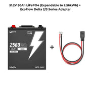 WattLINK - Cable de batería adicional para series EcoFlow Delta 2/3 PPS (puerto M8 a XT150)