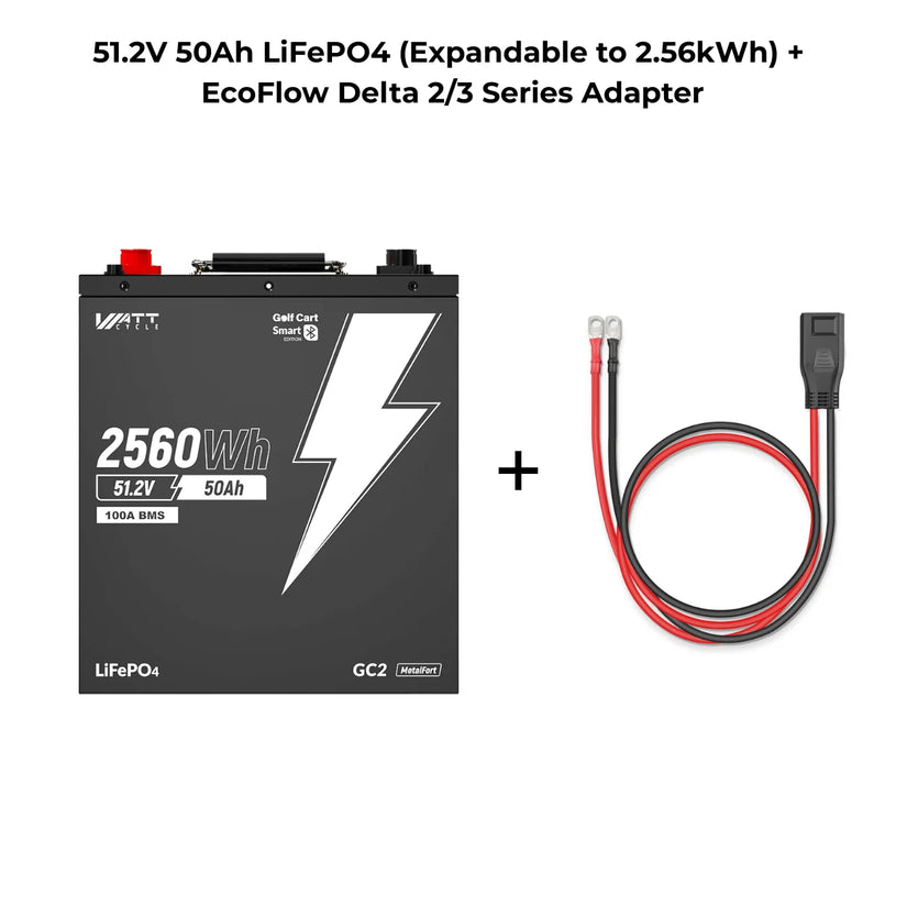 WattLINK - Cable de batería adicional para series EcoFlow Delta 2/3 PPS (puerto M8 a XT150)