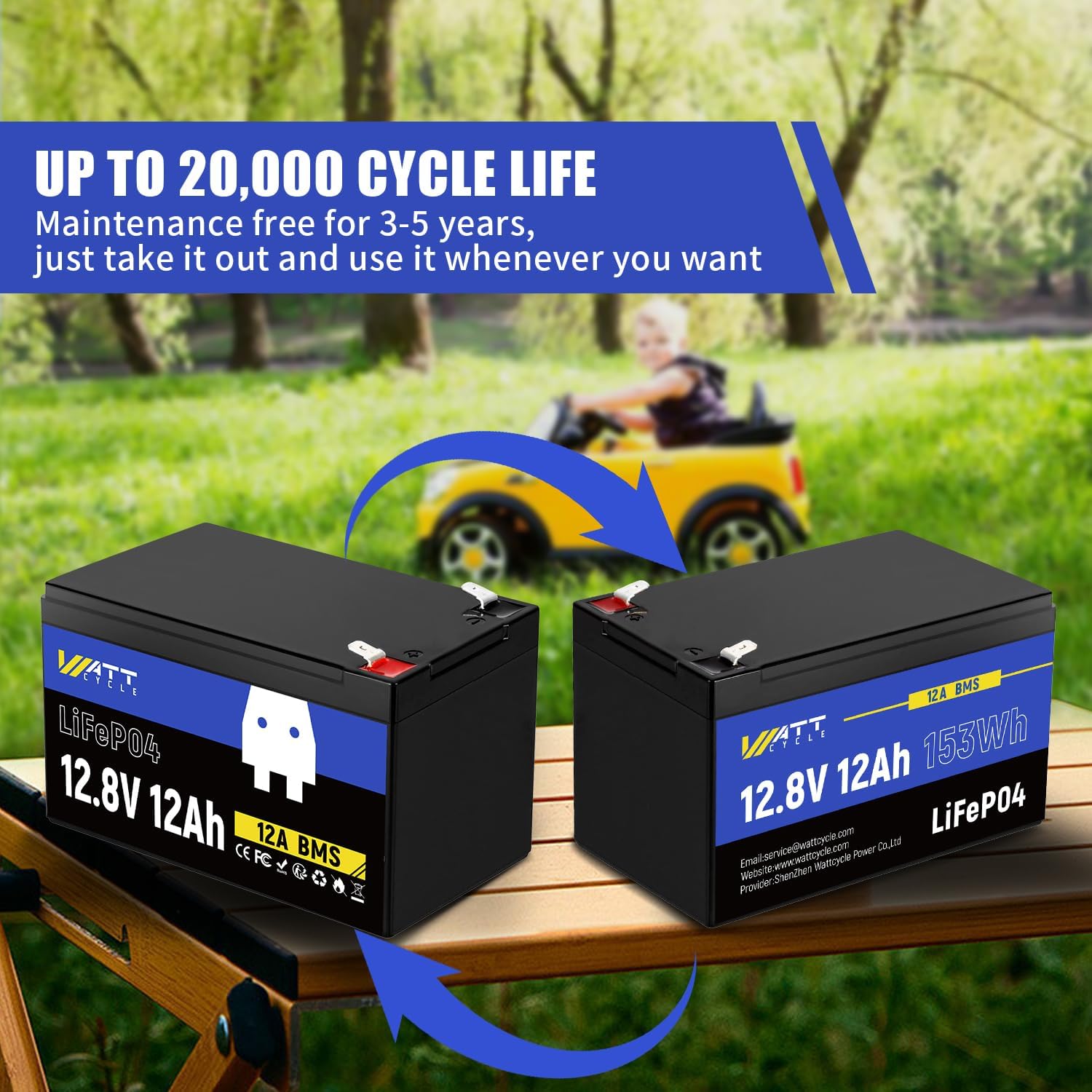 【🏖️Summer Day Offer】12V 8Ah LiFePO4 Battery