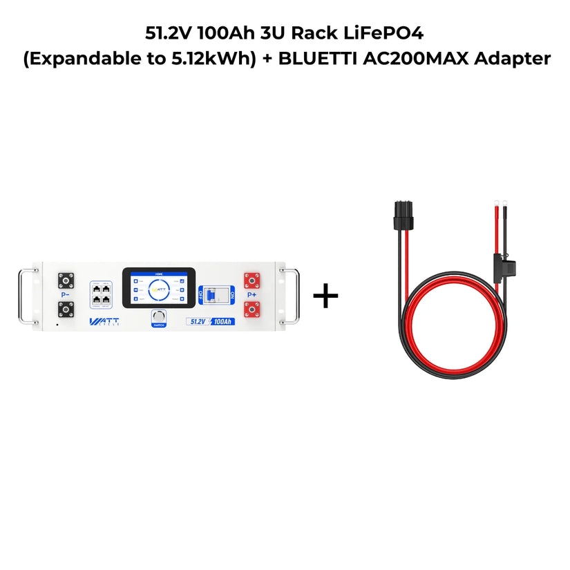 ⚡️Nuevo lanzamiento⚡️WattCycle WattLINK: cable de expansión para conectar una batería adicional de 48 V al PPS BLUETTI AC200MAX