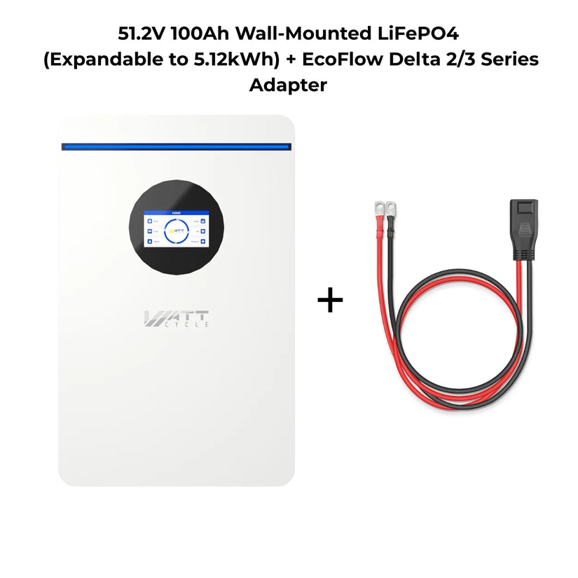 WattLINK - Cable de batería adicional para series EcoFlow Delta 2/3 PPS (puerto M8 a XT150)