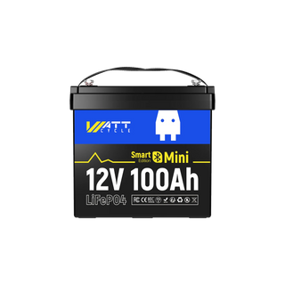 WattCycle 12V 100Ah Mini Bluetooth LiFePO₄ Battery Group 22NF Lightweight Compact Power