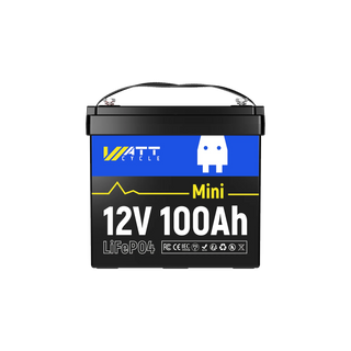 WattCycle 12V 100Ah Mini LiFePO4 Battery for RVs and Trolling Motors