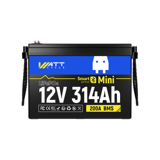 WattCycle 12V 314Ah Mini Bluetooth Lithium Deep Cycle Battery